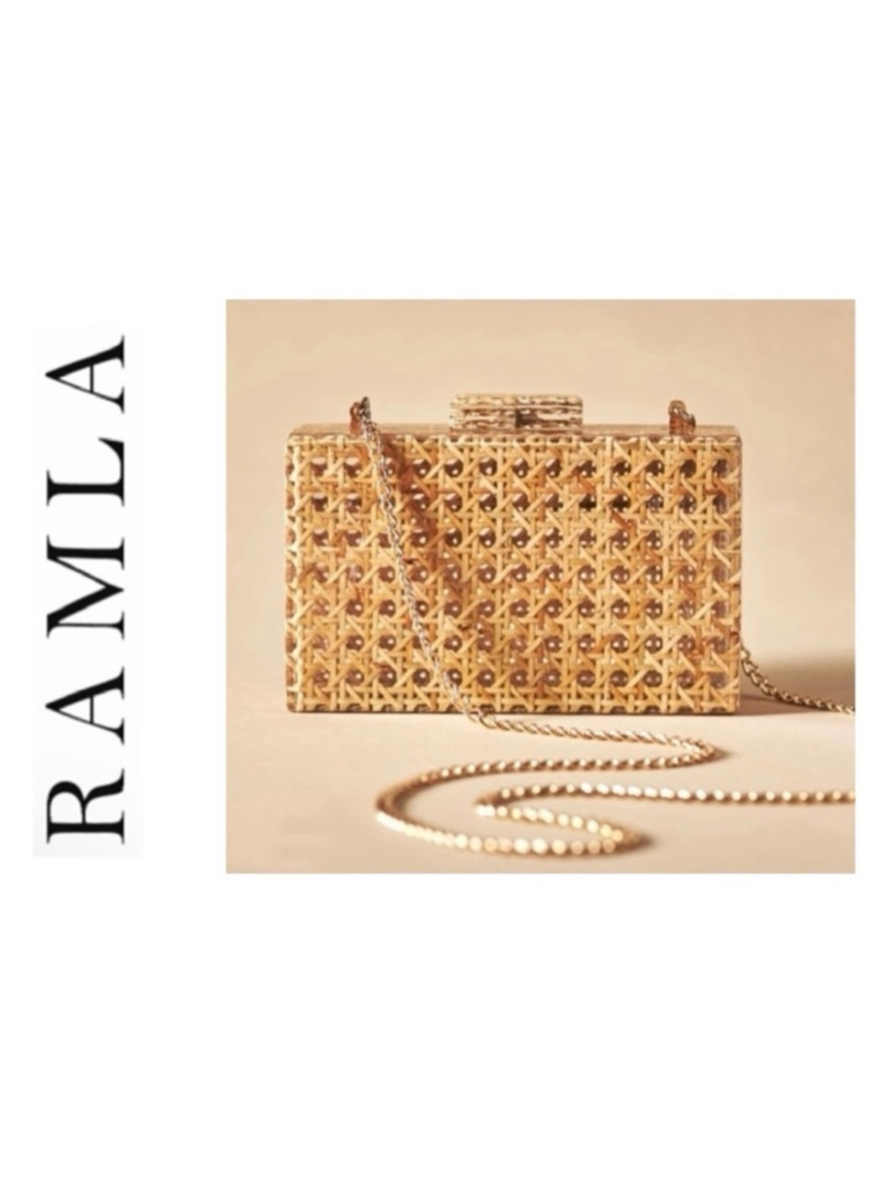 Ramla Official Asilah Cane Crossbody Bag/ Brand New In Box